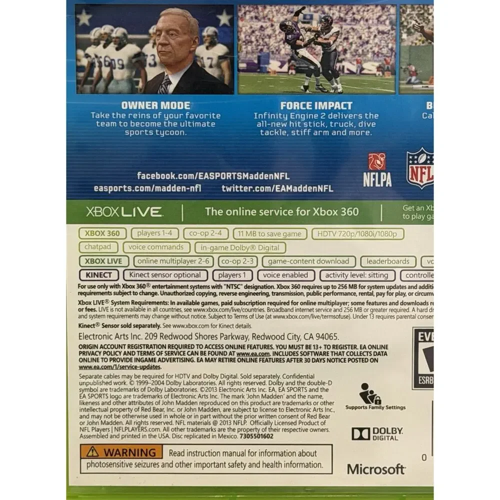 Madden NFL 25 (2014) Microsoft Xbox 360 Game